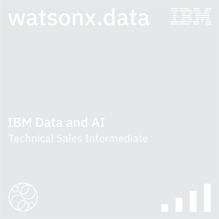 IBM DATA AND AI - TECHNICAL SALES INTERMEDIATE